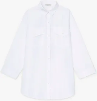 Organic Cotton Poplin Three Quarter Sleeve Shirt