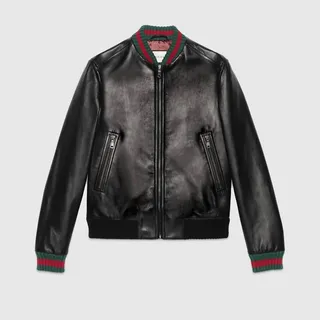Leather jacket with Web