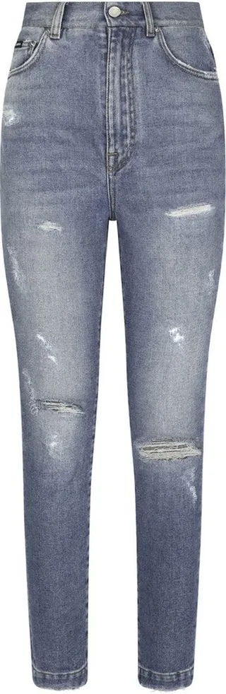 Distressed Slim-Fit Jeans