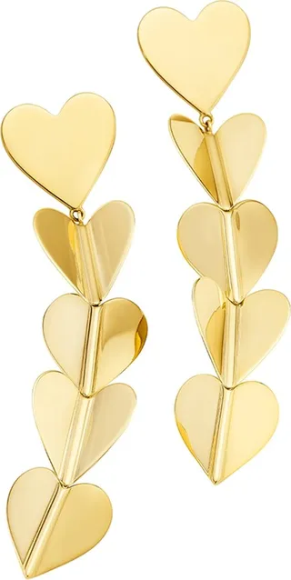 Wings of Love 18k Large Drop Earrings