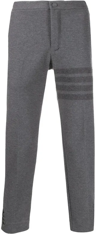 slim-fit tonal 4-Bar trousers