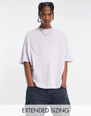 ASOS DESIGN oversized t-shirt with crew neck in lilac