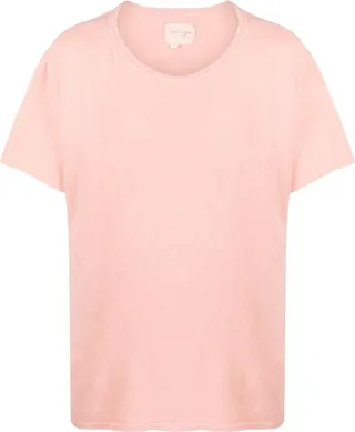 Pink Crew Neck Cotton T-Shirt