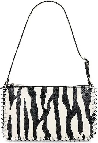 Coperni Zebra Print Spiral Pochette in White