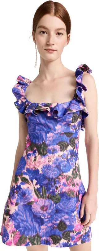 Zimmermann High Tide Frilled Mini Dress