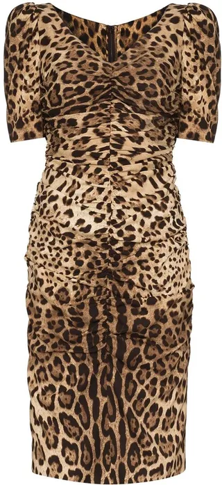 Leopard Print Midi Dress