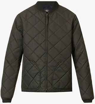 Rrl ens Black Benton Stand-collar Quilted Recycled-nylon Bomber Jacket