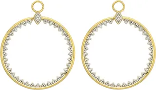Lisse Medium Open Circle Half-Kite Earring Charms