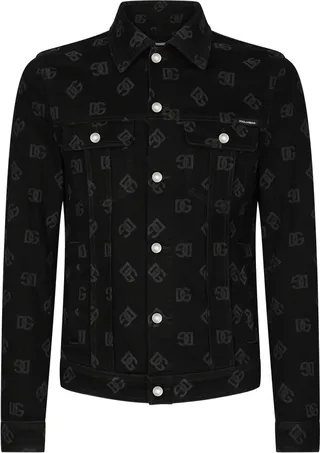 DG-print denim jacket