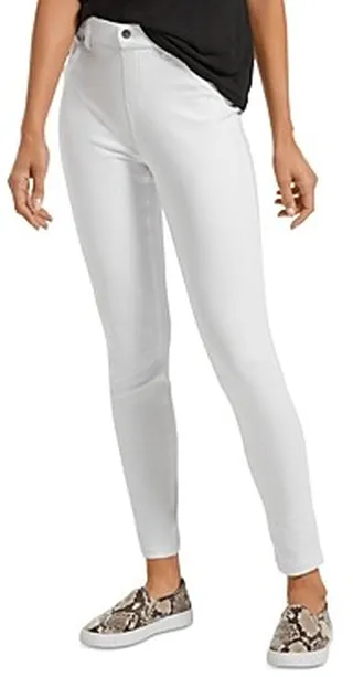 Hue Ultra-Soft High Waist Denim Leggings in White