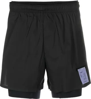 Black Tech Silk Running Shorts