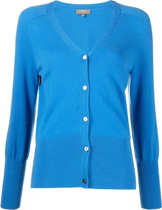 fine-knit V-neck cardigan