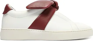 Asymmetric Clarita Leather Slip-On Sneakers
