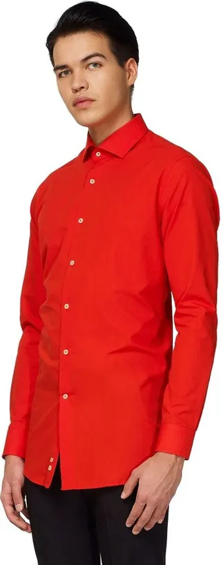 OppoSuits Men's Shirt - Red Devil - Red - Size: L