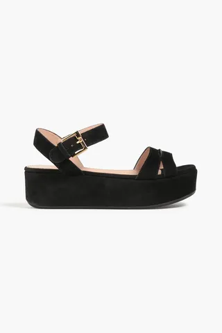 Suede platform sandals