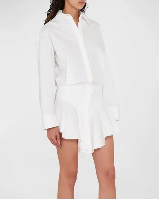 Candice Button-Front Mini Dress