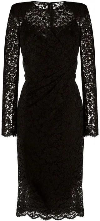 Ruched Lace Midi Dress