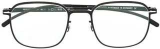 Matte-Effect Square-Frame Glasses