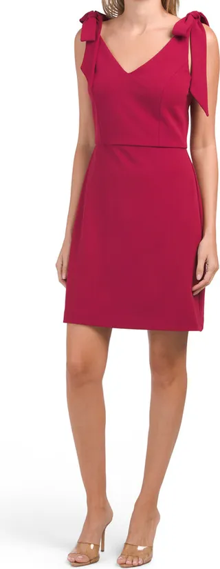 Sleeveless Tie Shoulder Mini Dress