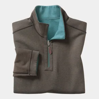 Reversible Solid Quarter Zip Sweater