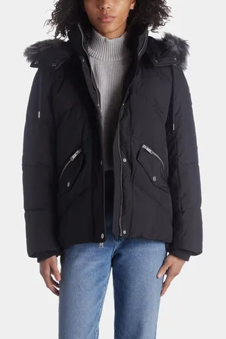 Daphne Down Filled Faux Fur Trimmed Hood Puffer