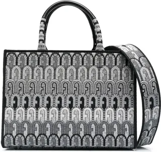 Jacquard-Print Tote Bag