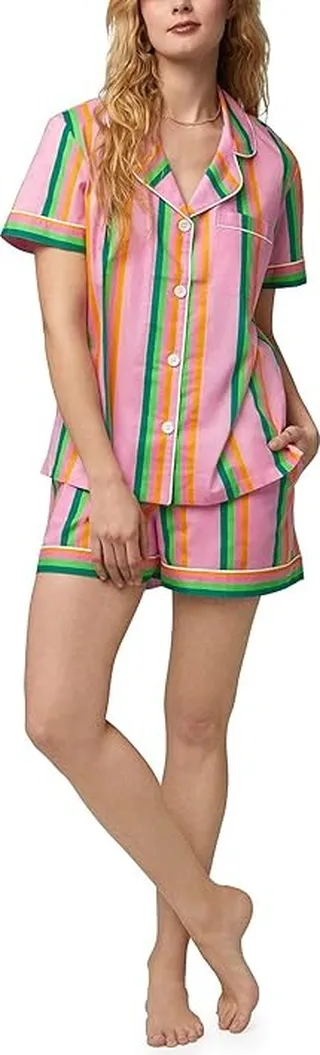 Bedhead PJs Short Sleeve Shorty Set (Stripe) Women's Pajama Sets