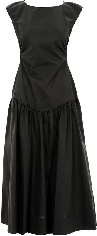 Pinko Open Back Sleeveless Midi Dress