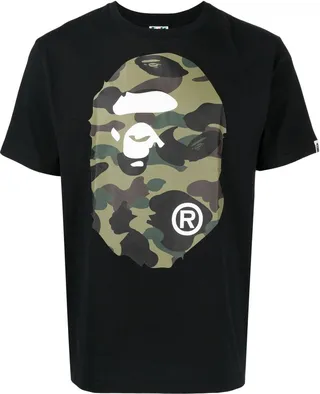 camouflage-print logo T-shirt