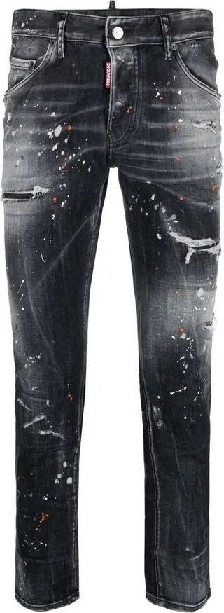 Paint-Splatter Detail Jeans