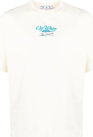 logo-print organic cotton T-shirt