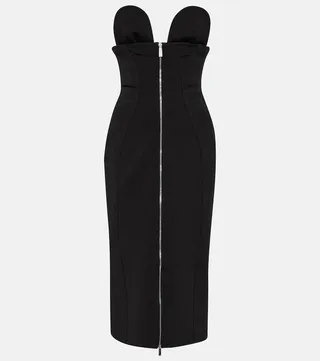 Strapless midi dress
