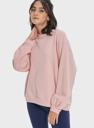 Crew Neck Knitted Sweatshirt