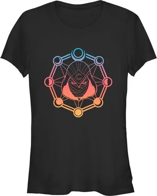 Junior's Marvel: Moon Knight Colorful Moon Phases T-Shirt - Black - Small