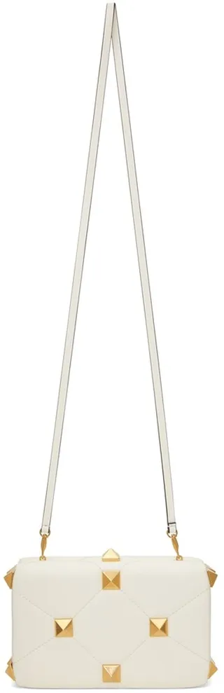 Valentino Garavani Off-White Roman Stud Clutch