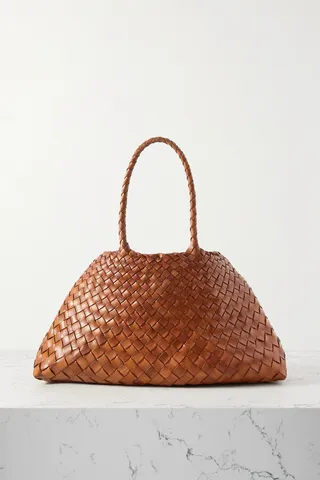 Dragon Diffusion - Santa Croce Big Woven Leather Tote - Brown