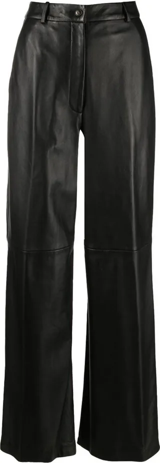 Black Noro Leather Trousers