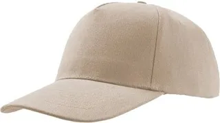 Atlantis Liberty Five Heavy Brush Cotton 5 Panel Cap Pack Of 2 - Khaki