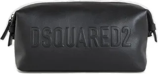 Dsquared2 Logo Embossed Zipped Toiletry Bag