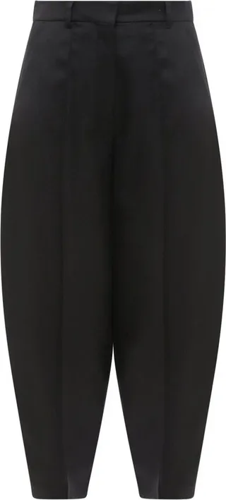 Stella McCartney Pleat-Detailed Cropped Tailored Trousers