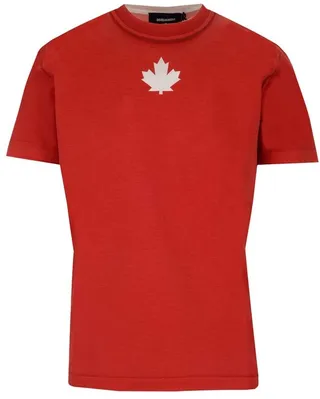 Dsquared2 Leaf Printed Crewneck T-Shirt