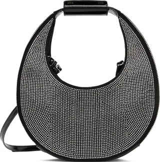 Staud Black Mini Moon Crystal Bag