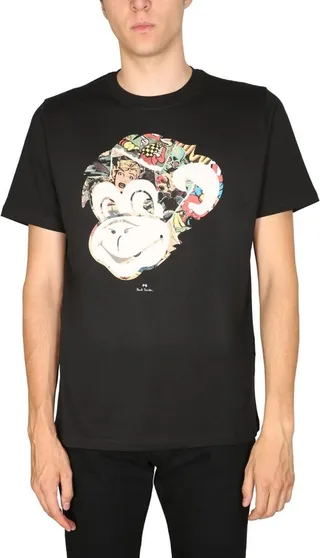 PS Paul Smith Monkey Print Crewneck T-Shirt