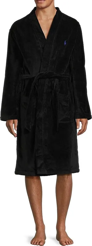 Velour Logo Robe