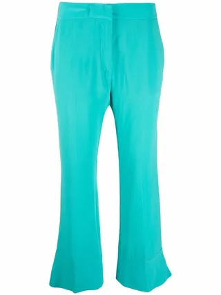 SEMICOUTURE- Silk Blend Cropped Trousers