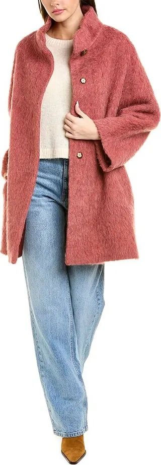 Cinzia Rocca Icons Wool & Alpaca-Blend Peacoat