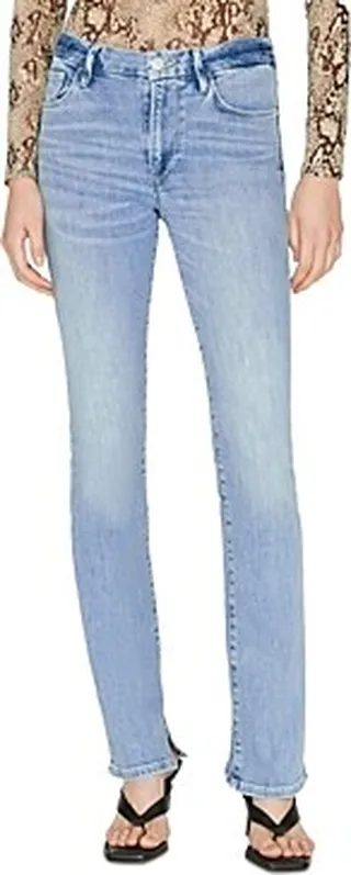 Frame Le Mini Boot Mid Rise Jeans in Galeston