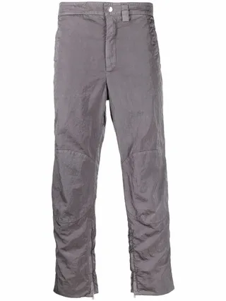 Slim-Fit Draped Trousers