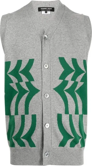 Graphic-Print Knit Vest
