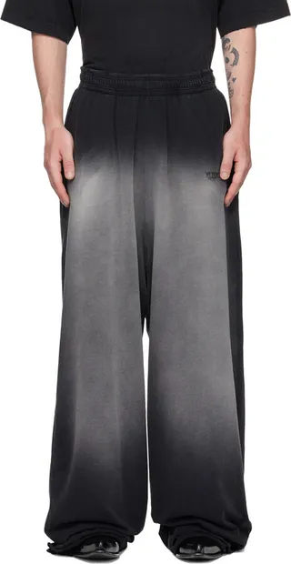 VETEMENTS Black Faded Sweatpants